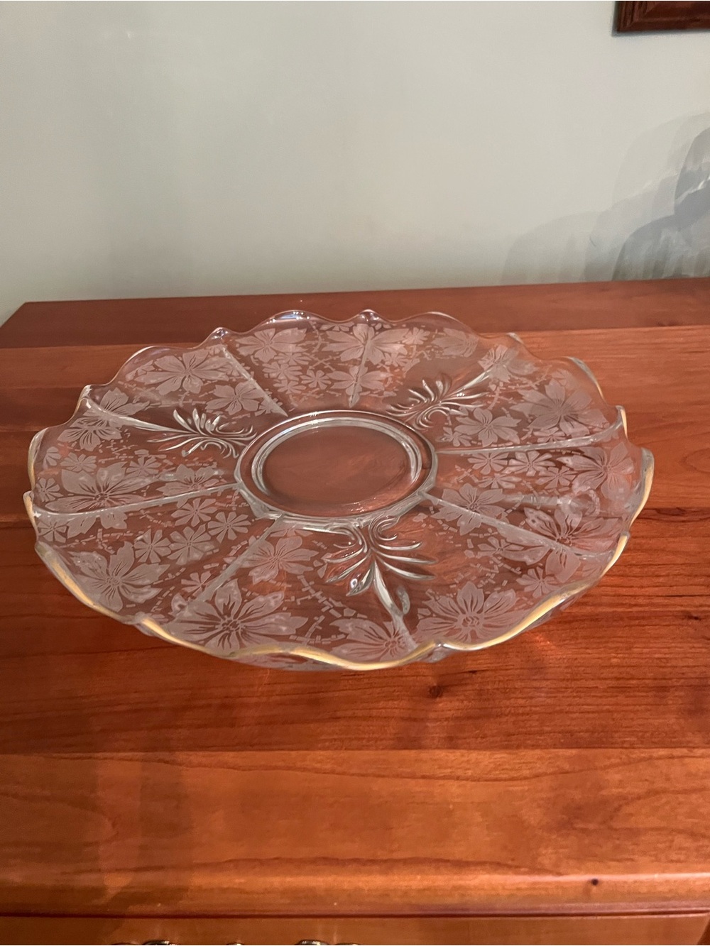 Fostoria Baroque 14" "Chintz" Torte Plate